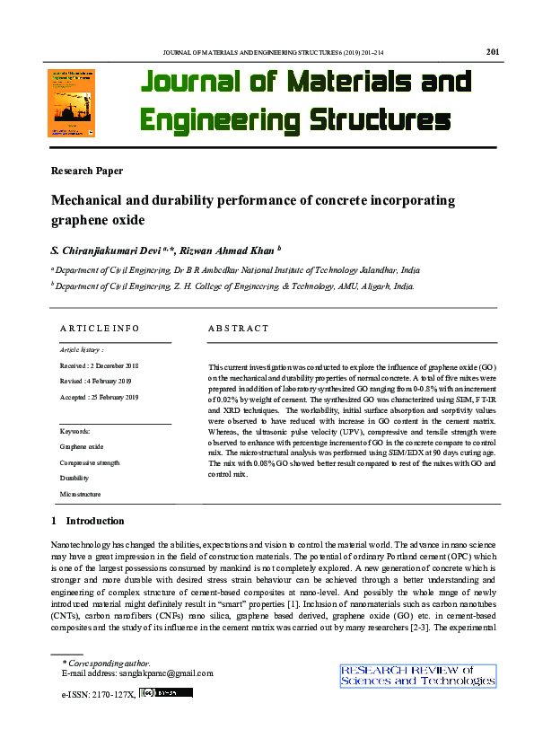 (PDF) Mechanical and durability performance of concrete incorporating ...
