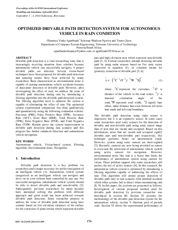 (PDF) Optimized Drivable Path Detection System for Autonomous Vehicle ...