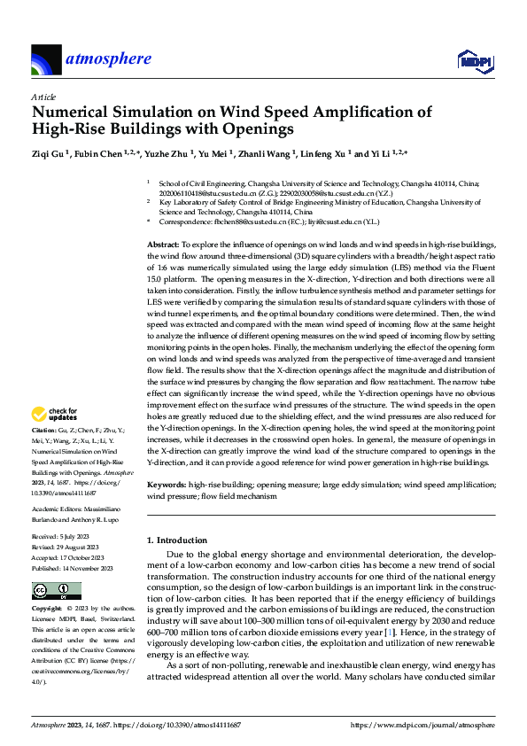 (PDF) Numerical Simulation on Wind Speed Amplification of High-Rise ...