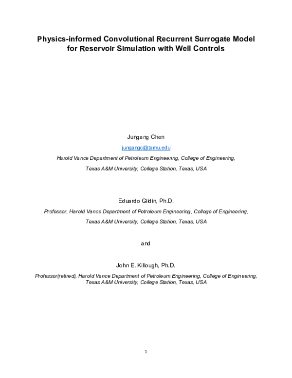 (PDF) Physics-informed Convolutional Recurrent Surrogate Model for ...