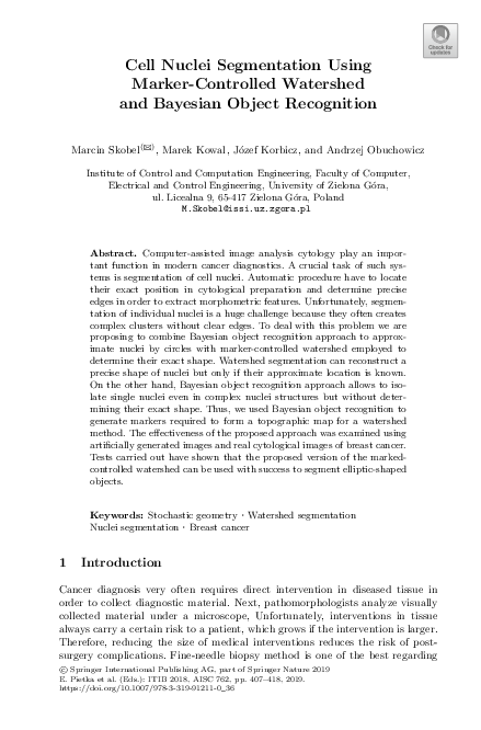 (PDF) Cell Nuclei Segmentation Using Marker-Controlled Watershed and ...