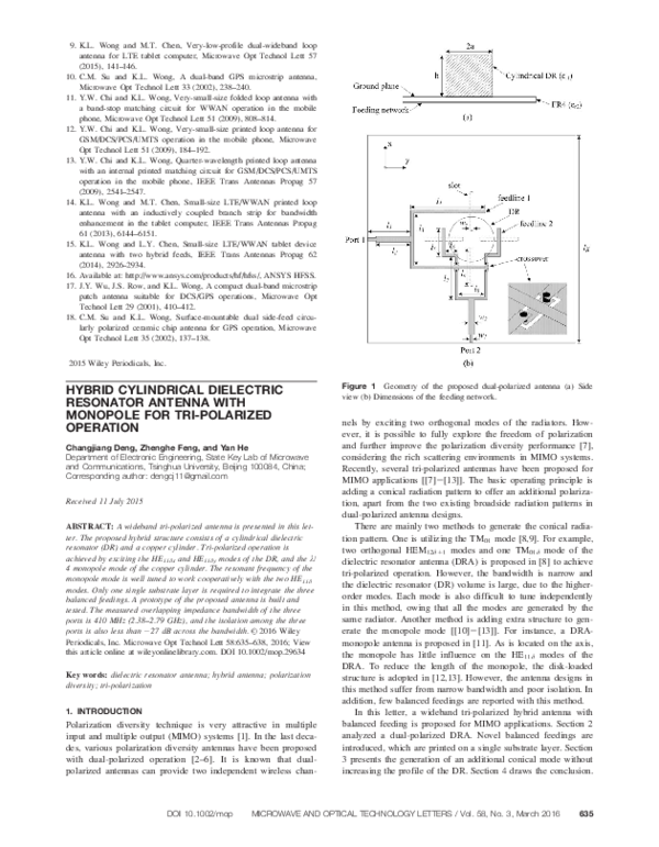 (PDF) Hybrid cylindrical dielectric resonator antenna excitation for ...