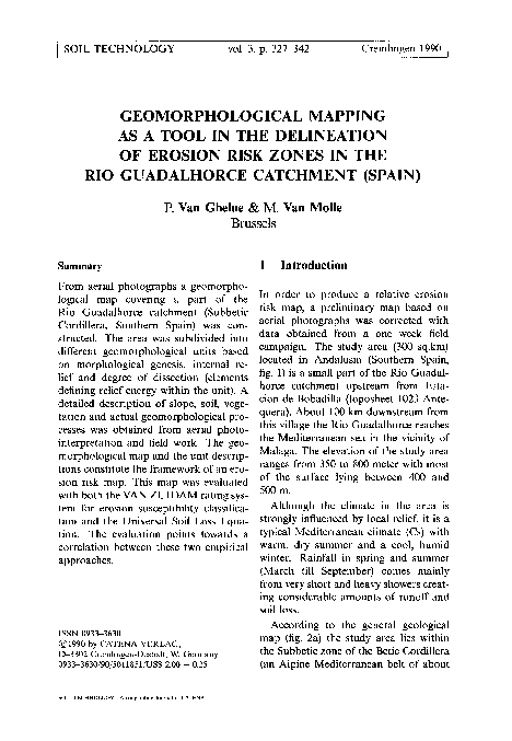 (PDF) Geomorphological mapping as a tool in the delineation of erosion ...