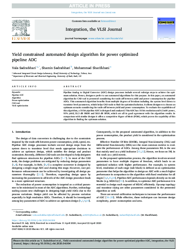 (PDF) Yield constrained automated design algorithm for power optimized ...