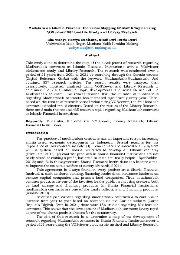 pdf-mudaraba-on-islamic-financial-inclusion-mapping-research-topics