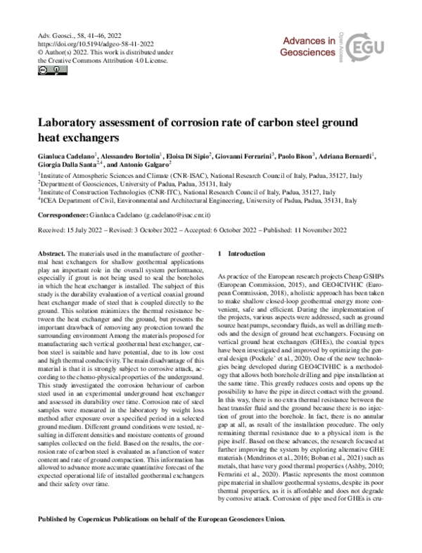 (PDF) Laboratory assessment of corrosion rate of carbon steel ground ...
