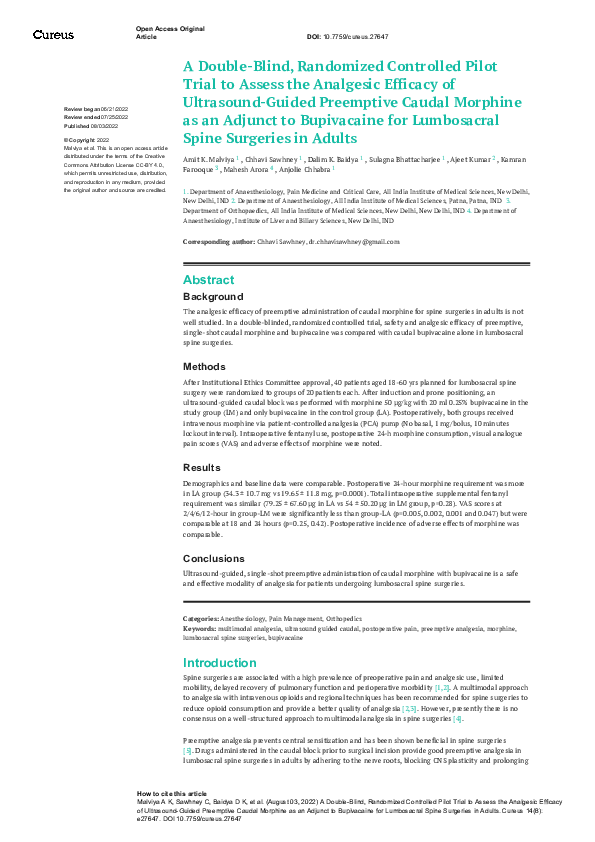 (PDF) A Double-Blind, Randomized Controlled Pilot Trial to Assess the ...