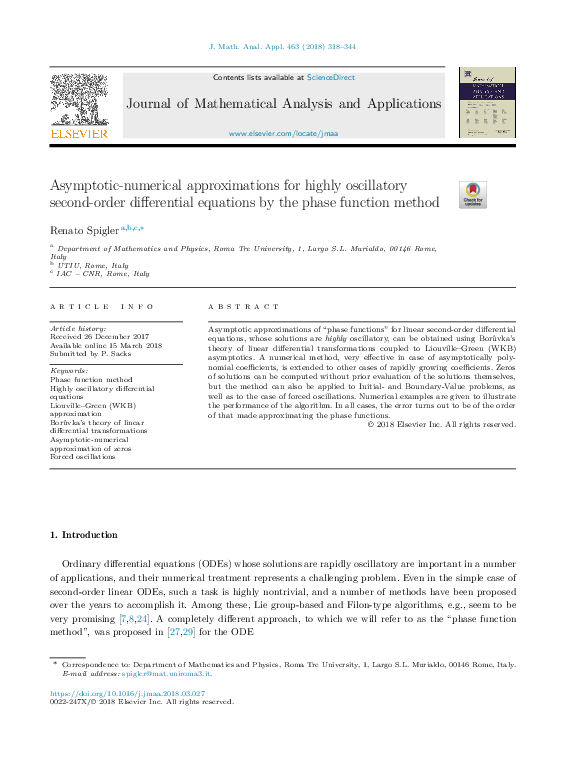 (PDF) Asymptotic-numerical approximations for highly oscillatory second ...