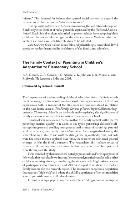 (PDF) The Family Context of Parenting in Children's Adaptation to ...