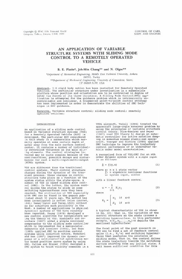(PDF) An Application of Variable Structure Systems with Sliding Mode ...