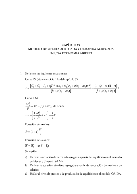 (PDF) Modelo de oferta agregada y demanda agregada en una economía abierta