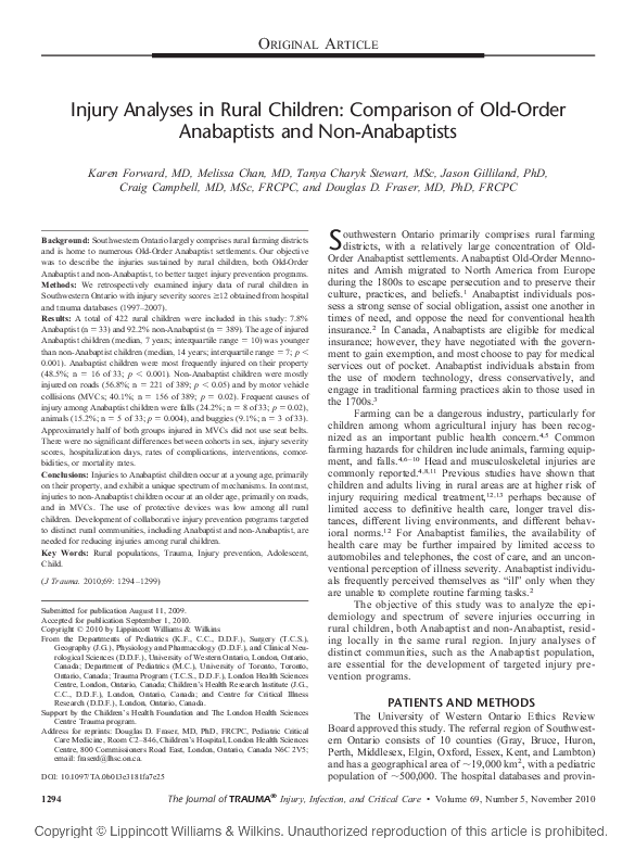 (PDF) Injury Patterns and Psychological Traits of Patients With Self ...
