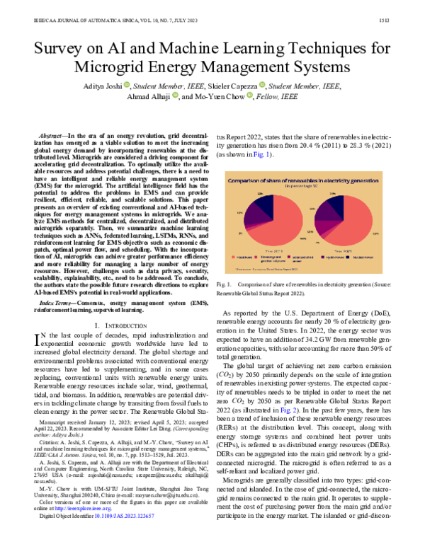 (PDF) Survey on AI and Machine Learning Techniques for Microgrid Energy ...