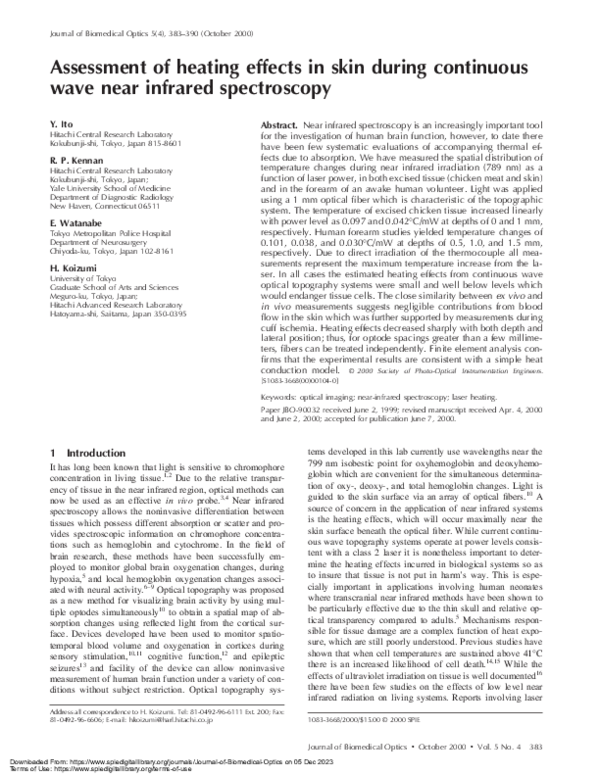 (PDF) Assessment of heating effects in skin during continuous wave near ...