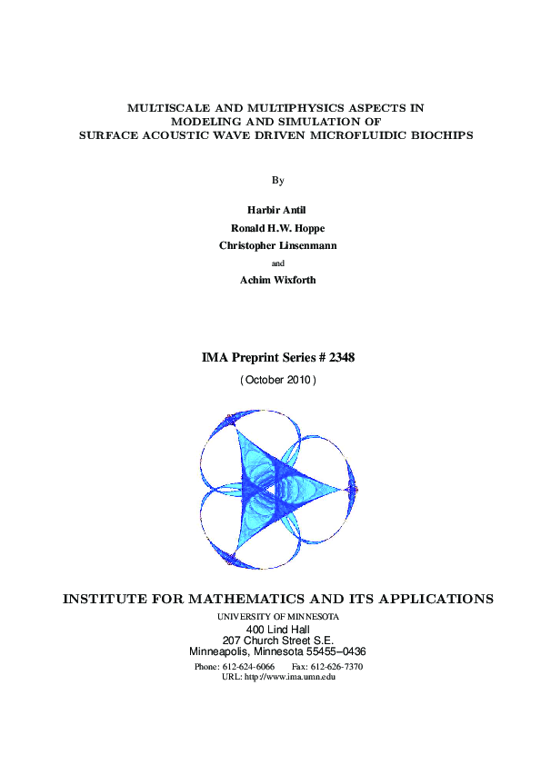 (PDF) Multiscale and Multiphysics Aspects in Modeling and Simulation of ...
