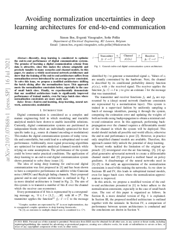 (PDF) Avoiding normalization uncertainties in deep learning ...