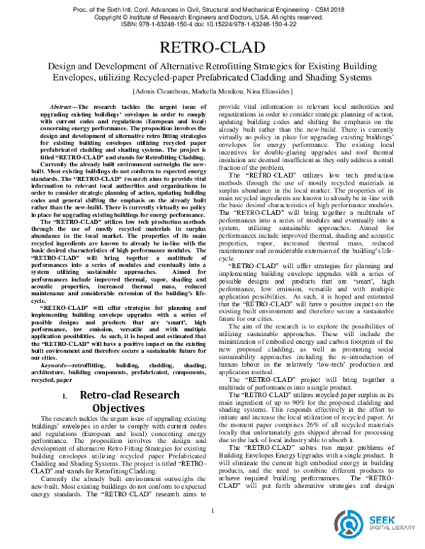 (PDF) RETRO CLAD Design and Development of Alternative Retrofitting ...