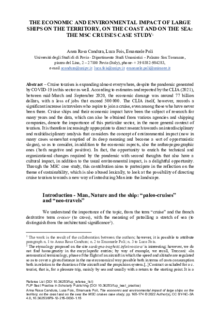 (PDF) The economic and environmental impact of large ships on the ...