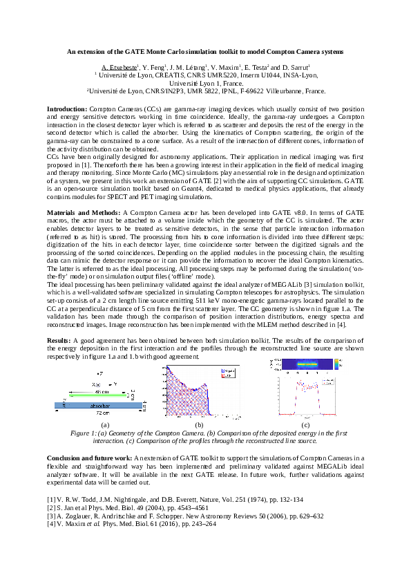 (PDF) An extension of the GATE Monte Carlo simulation toolkit to model ...