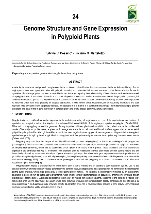 (PDF) Genome Structure and Gene Expression in Polyploid Plants