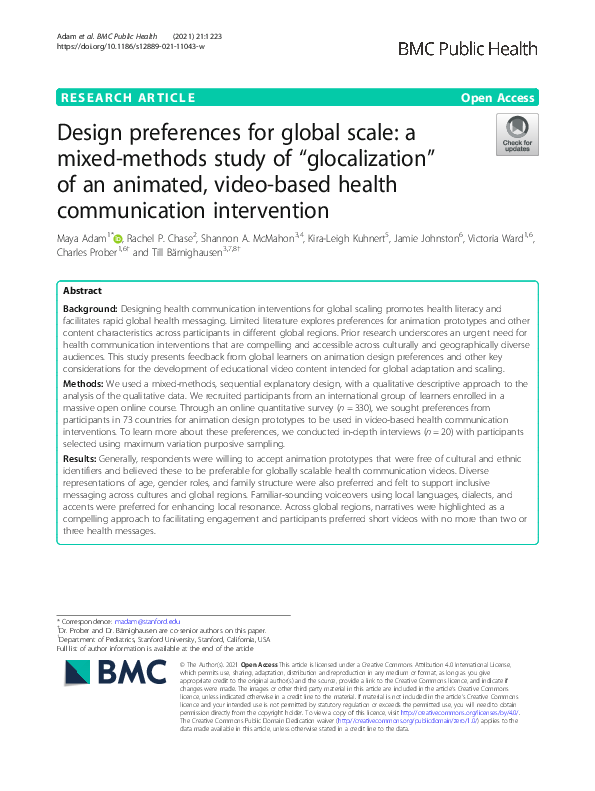 (PDF) Design preferences for global scale: a mixed-methods study of ...