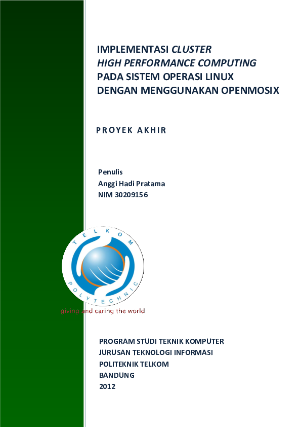 (PDF) Implementasi Cluster High Performance Computing Pada Sistem ...