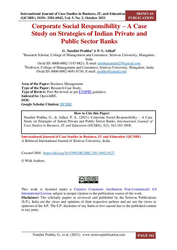 (PDF) Corporate Social Responsibility – A Case Study on Strategies of ...