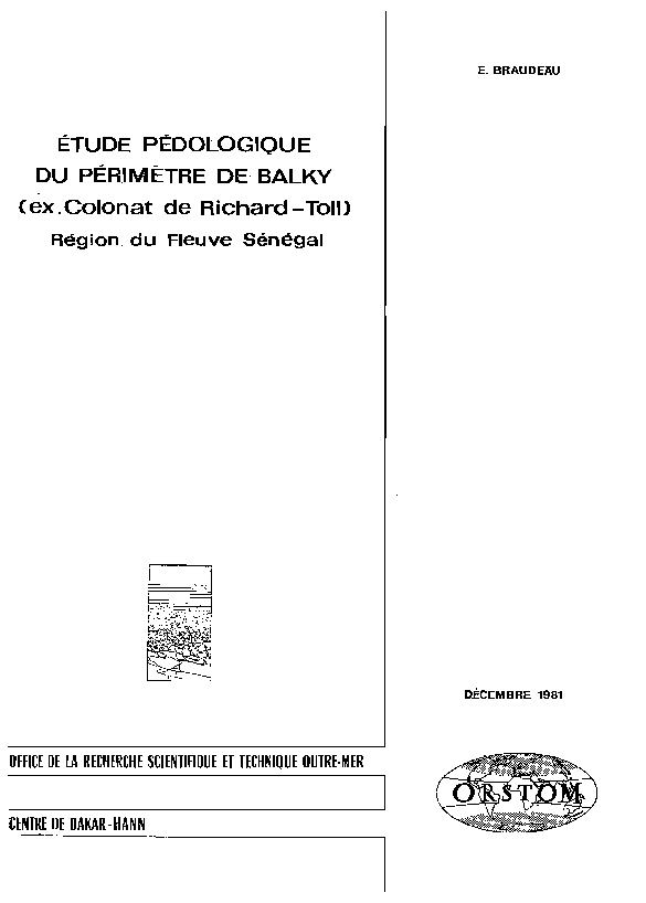 (PDF) Etude pédologique du périmètre de Balky (ex-Colonat de Richard-Toll)