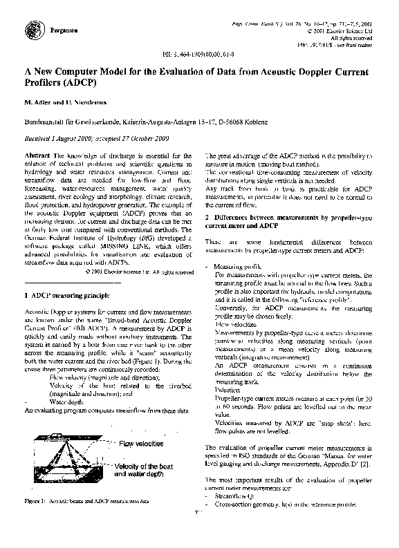 (PDF) A new computer model for the evaluation of data from acoustic ...