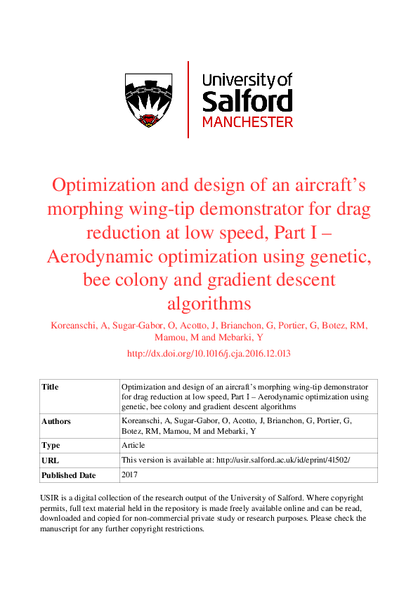 (PDF) Optimization and design of an aircraft’s morphing wing-tip ...
