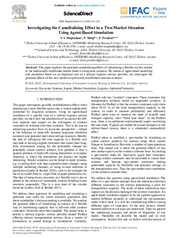 (PDF) Investigating the Cannibalizing Effect in a Two-Market Situation ...