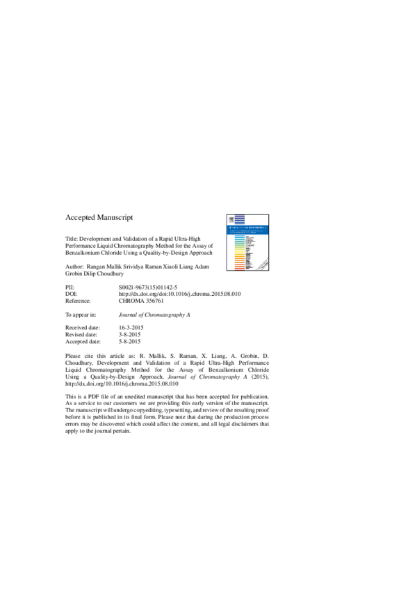 (PDF) Development and validation of a rapid ultra-high performance ...