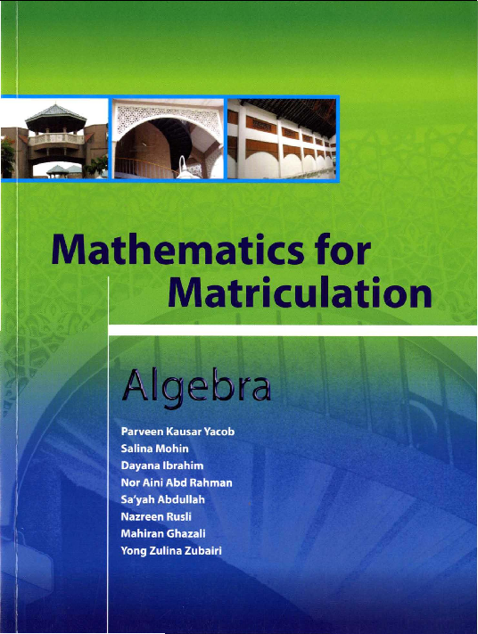 (PDF) Mathematics for matriculation : algebra