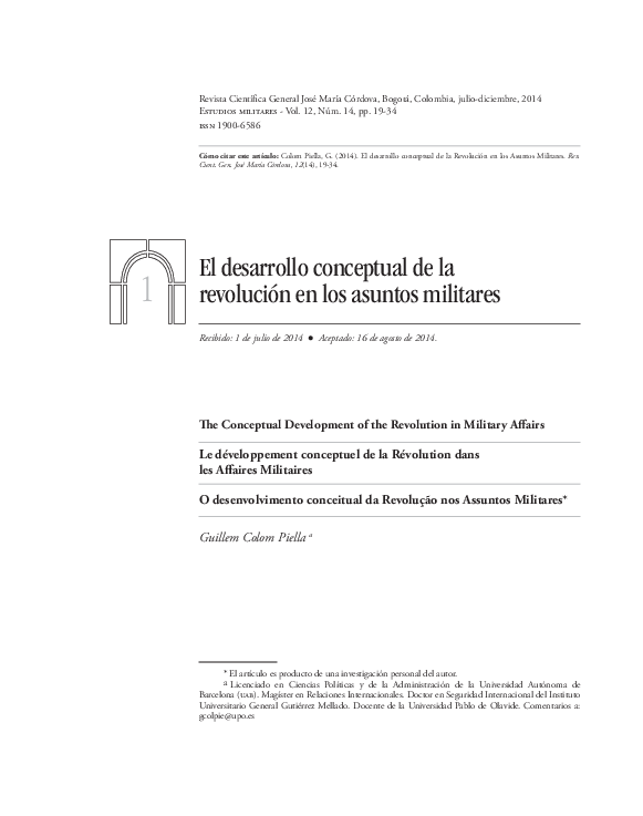 (PDF) The Conceptual Development of the Revolution in Military Affairs ...