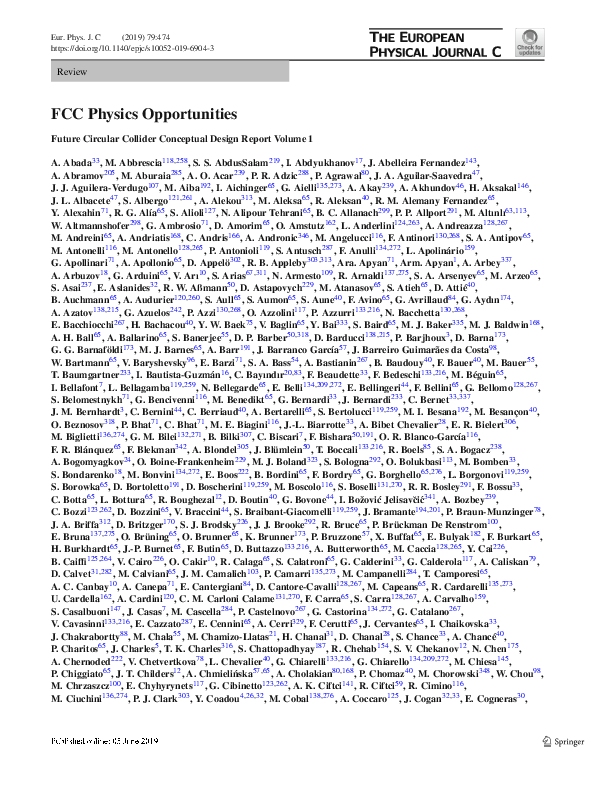 FCC Physics Opportunities