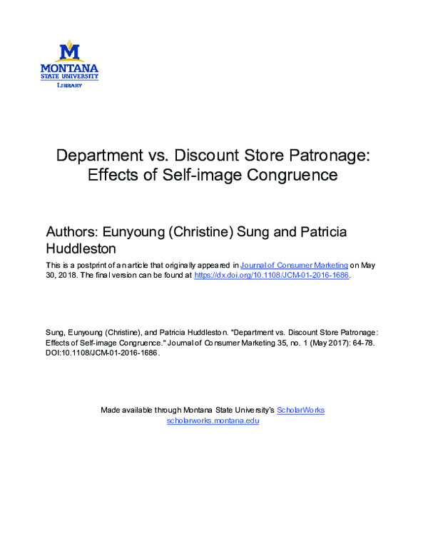 (PDF) Department vs discount retail store patronage: effects of self ...