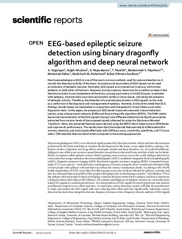 (PDF) EEG-based epileptic seizure detection using binary dragonfly ...