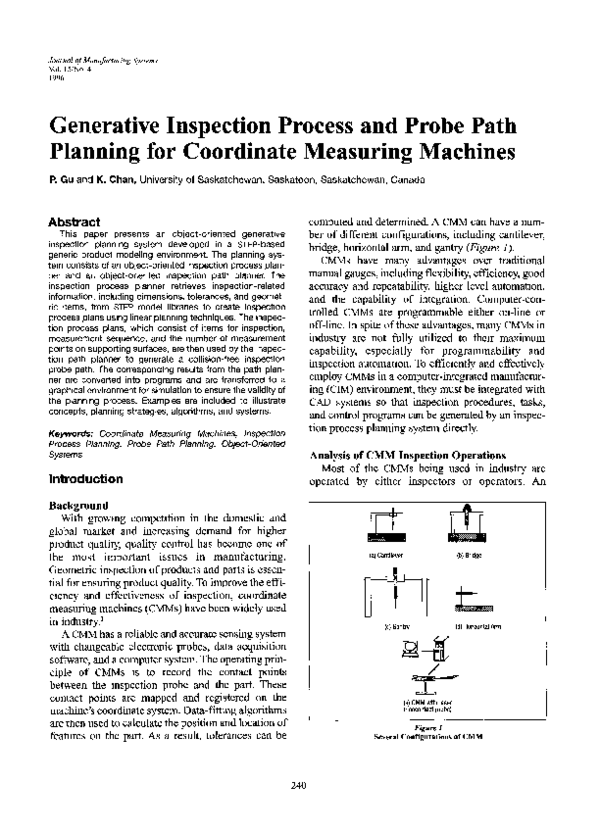 (PDF) Generative inspection process and probe path planning for ...