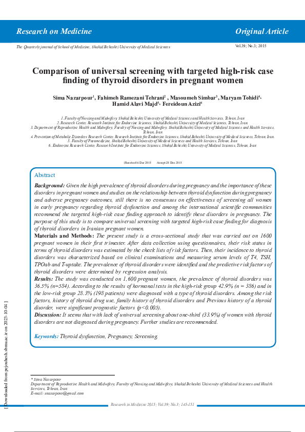 (PDF) Comparison of universal screening with targeted high-risk case ...