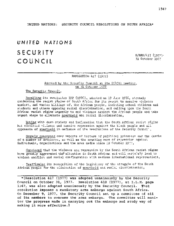 (PDF) United Nations Security Council Resolutions on Threats to ...