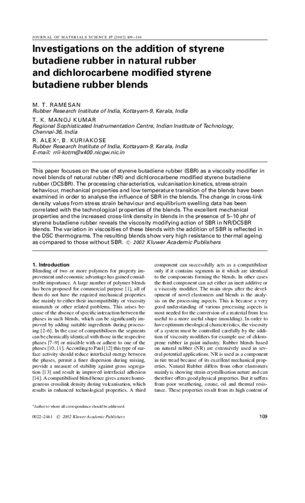 (PDF) Investigations on the addition of styrene butadiene rubber in ...
