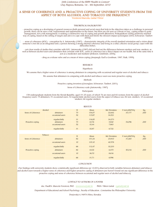 (PDF) Sense of coherence and proactive coping of university students ...