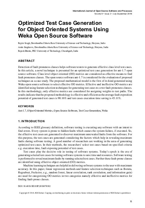 (PDF) Optimized Test Case Generation for Object Oriented Systems Using ...
