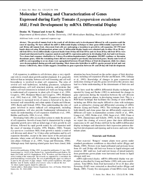 (PDF) Molecular Cloning and Characterization of Genes Expressed during ...