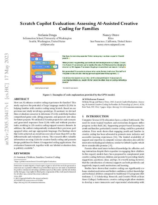 (PDF) Scratch Copilot Evaluation: Assessing AI-Assisted Creative Coding ...