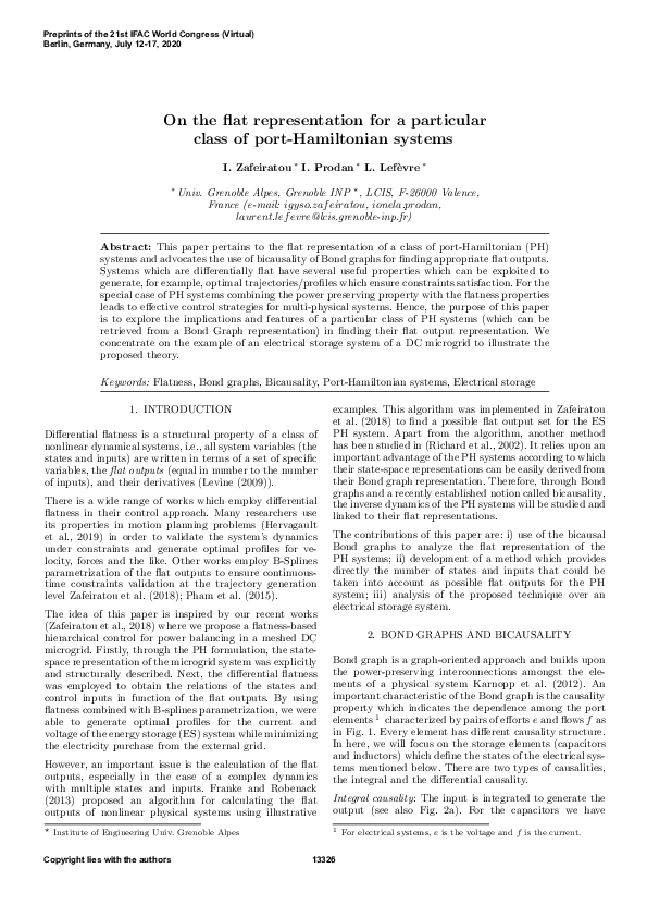 (PDF) On the flat representation for a particular class of port ...