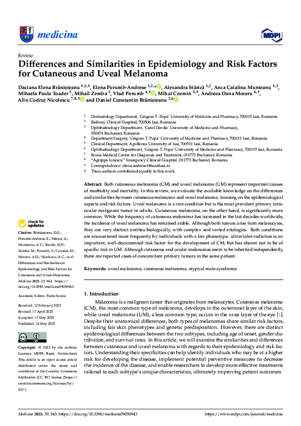 (PDF) Differences and Similarities in Epidemiology and Risk Factors for ...