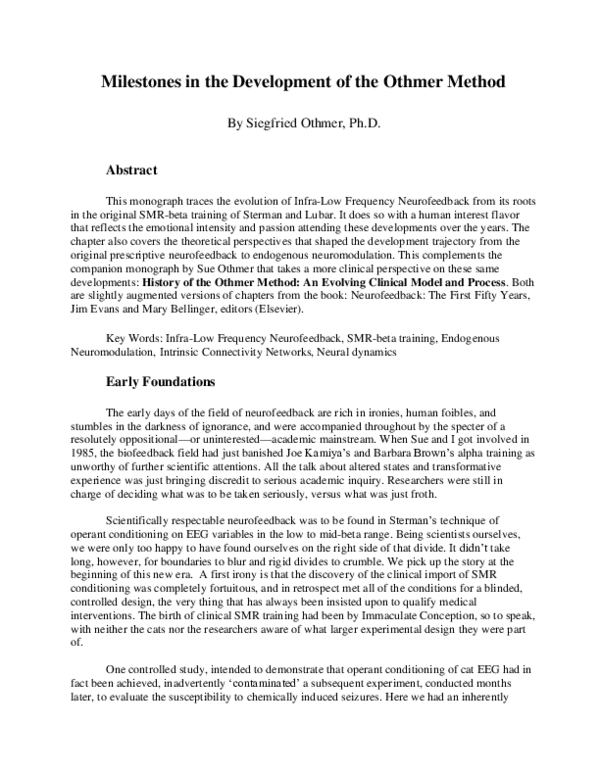 (PDF) Milestones in development of the Othmer method