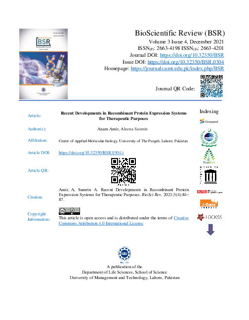 (PDF) Recent Developments of Recombinant Protein Expression for ...