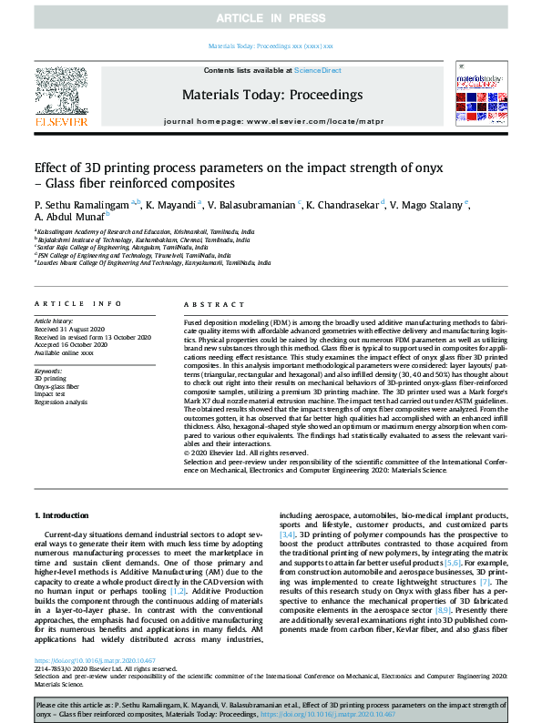 (PDF) Effect of 3D printing process parameters on the impact strength ...